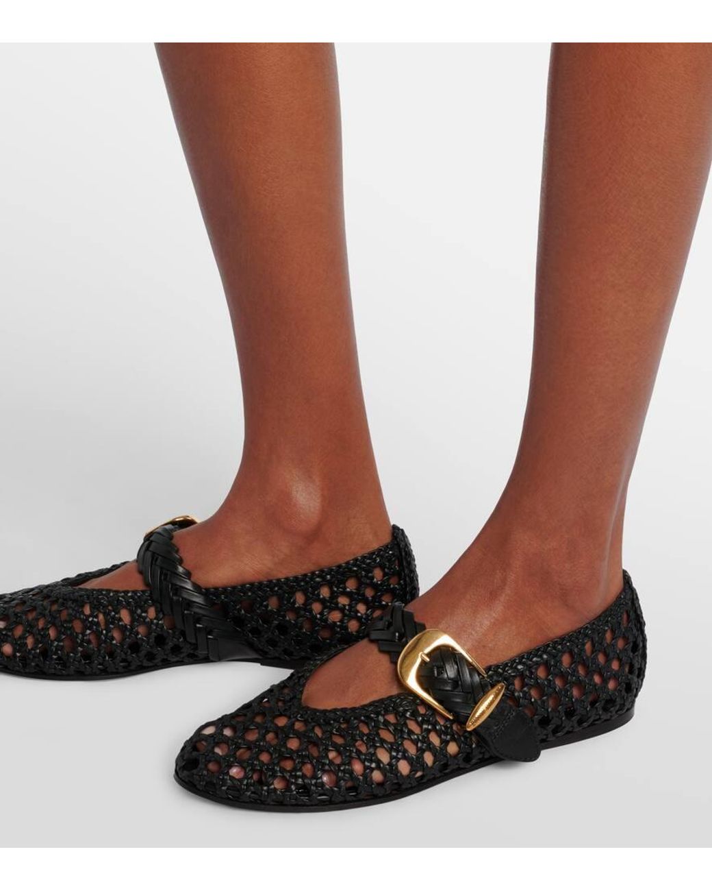 Zimmermann Black Mary-Jane-Ballerinas Alchemy Aus Leder