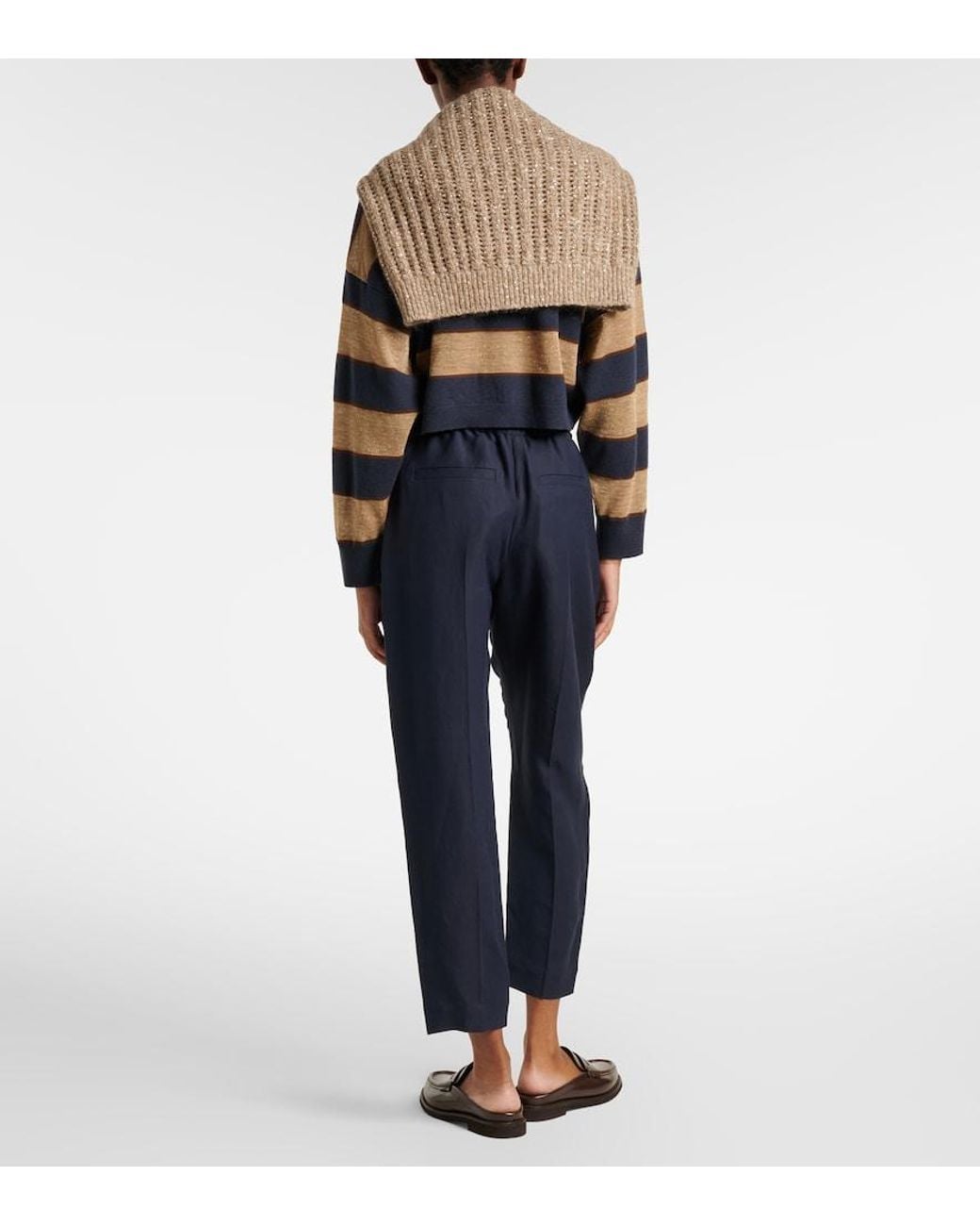Brunello Cucinelli Blue Tapered Pants
