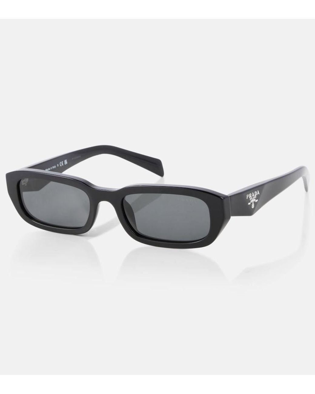 Prada Gray Rectangular Sunglasses
