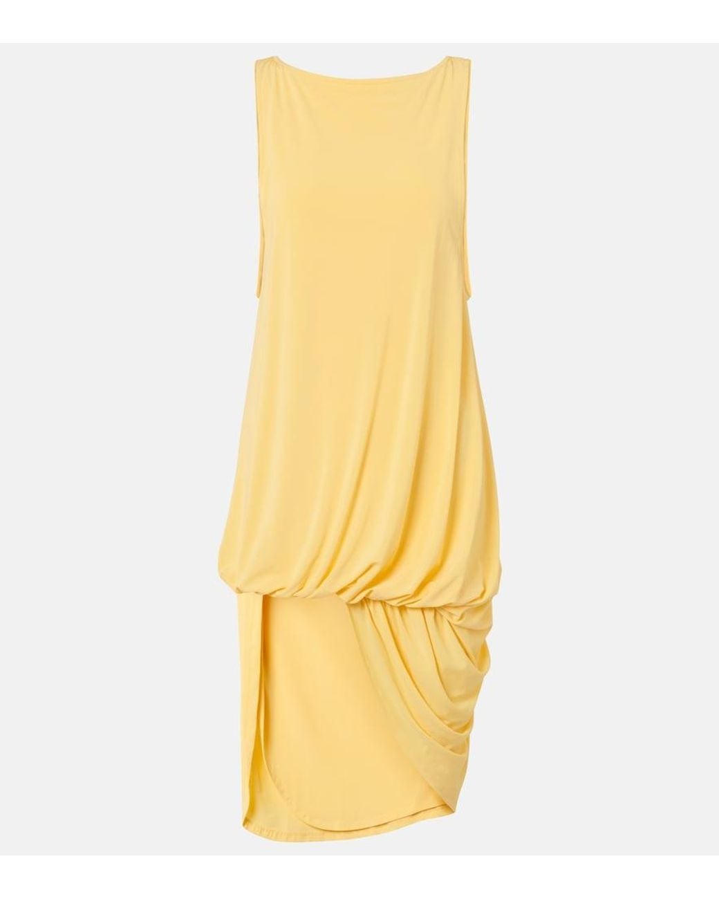 Jacquemus Yellow Peplo Short Dress