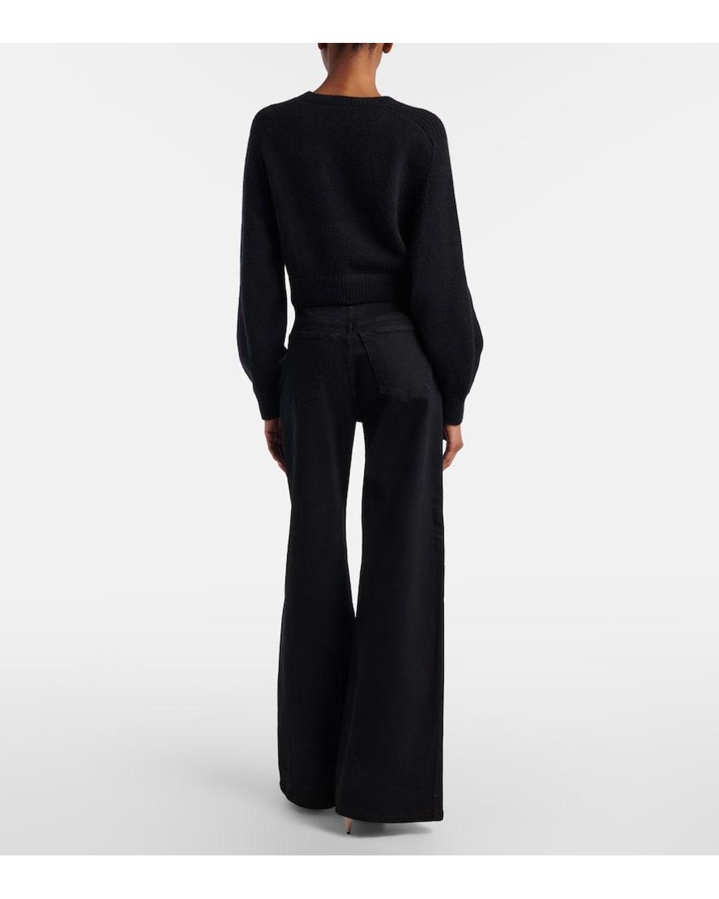 Khaite Blue Dane High-Rise Wide-Leg Jeans