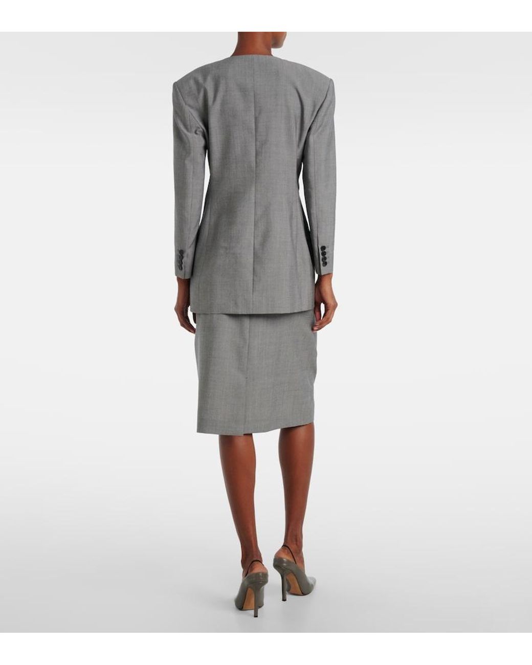 Calvin Klein Gray Parker Wool Jacket