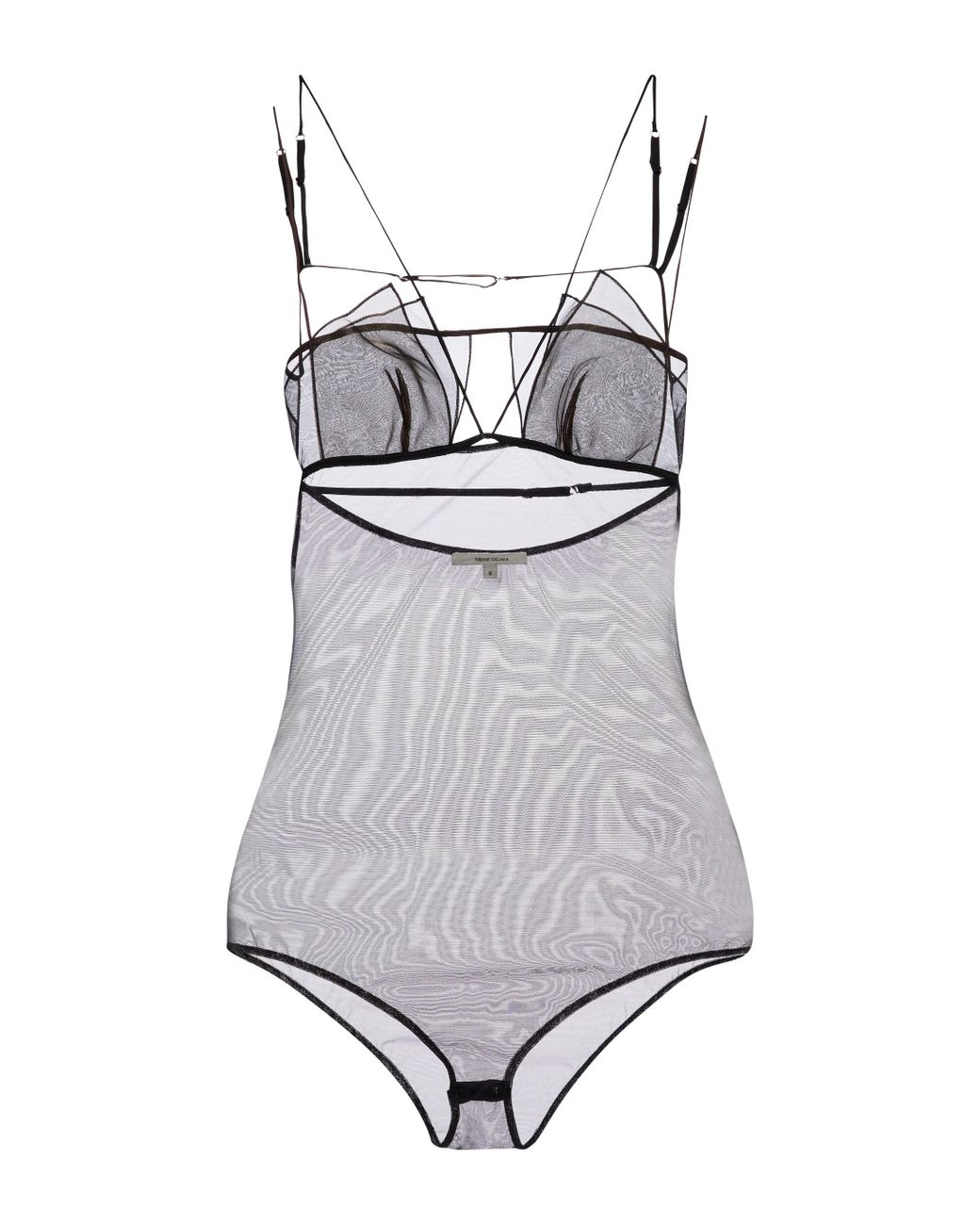 Nensi Dojaka Stretch-mesh Bodysuit in Black | Lyst