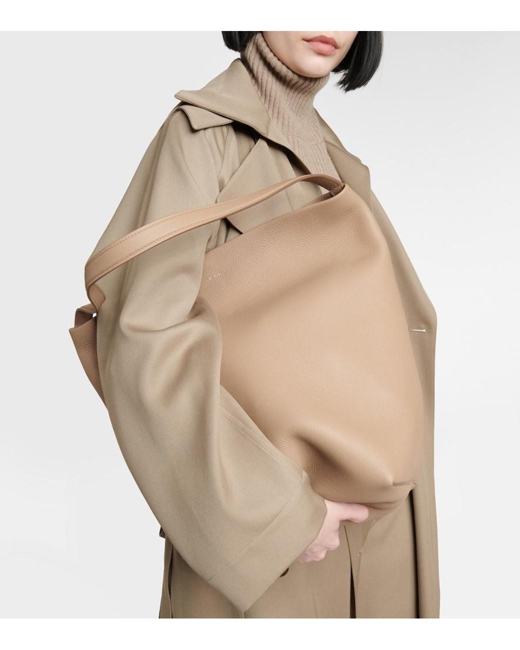 The Row Natural Park Large Leather Tote Bag
