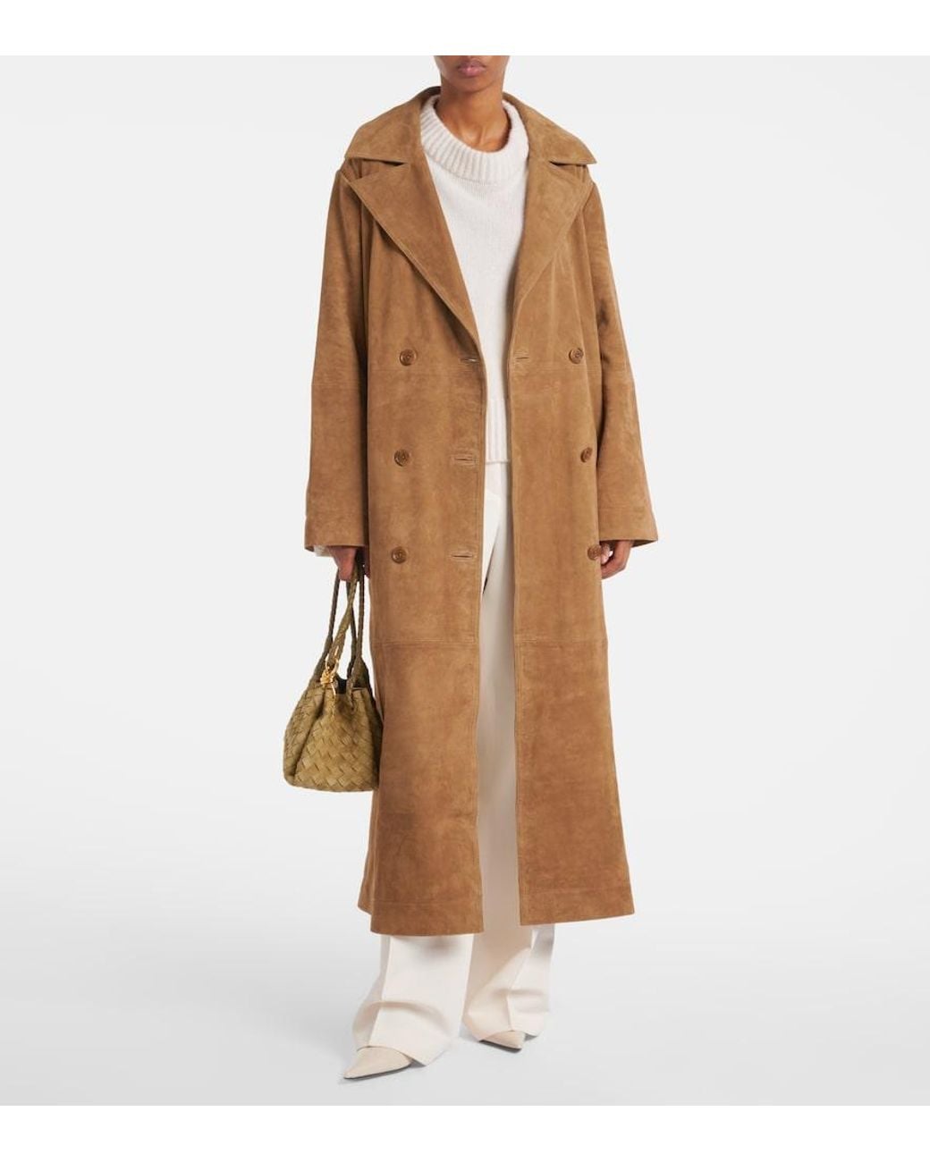Rohe Natural Suede Wrap Coat