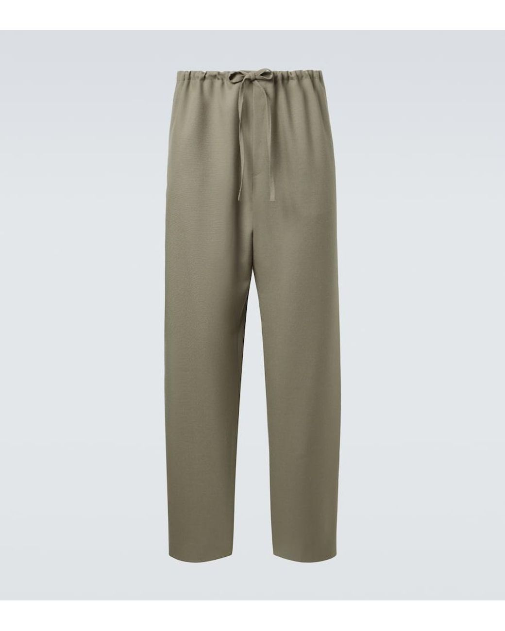 Calvin Klein Green Benjamin Wool Straight Pants for men