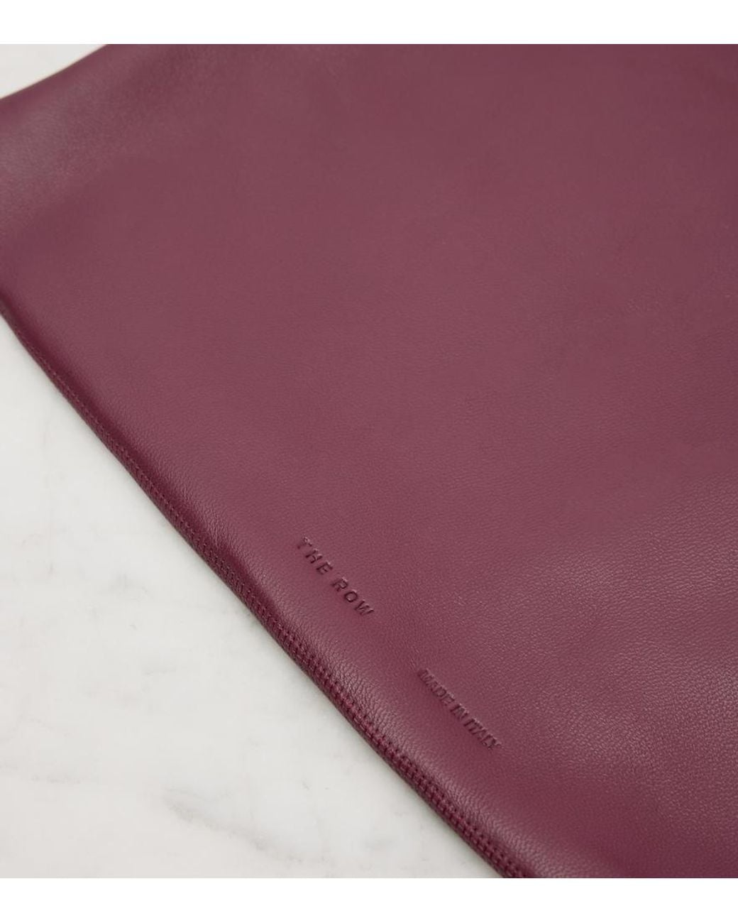 The Row Purple Tote Bag Bindle Small Aus Leder
