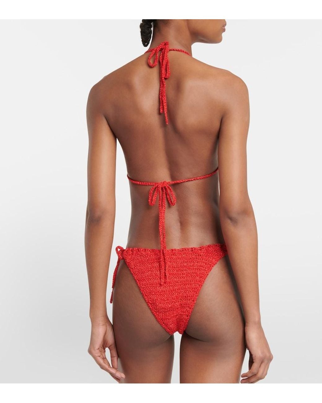 Magda Butrym Red Knit Bikini Bottoms