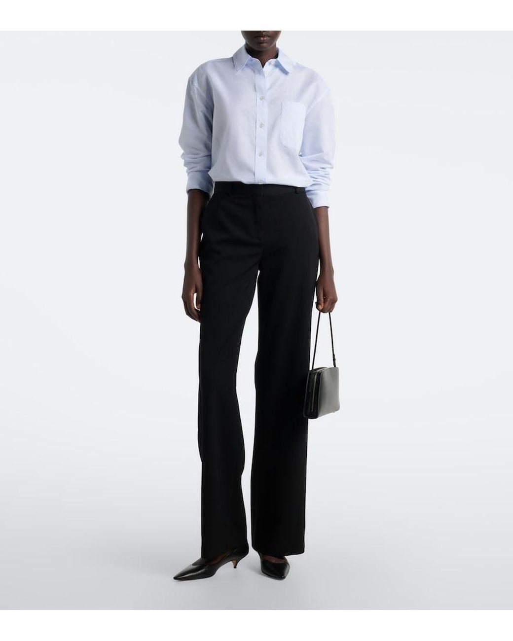 The Row Black Dalia Leather Shoulder Bag