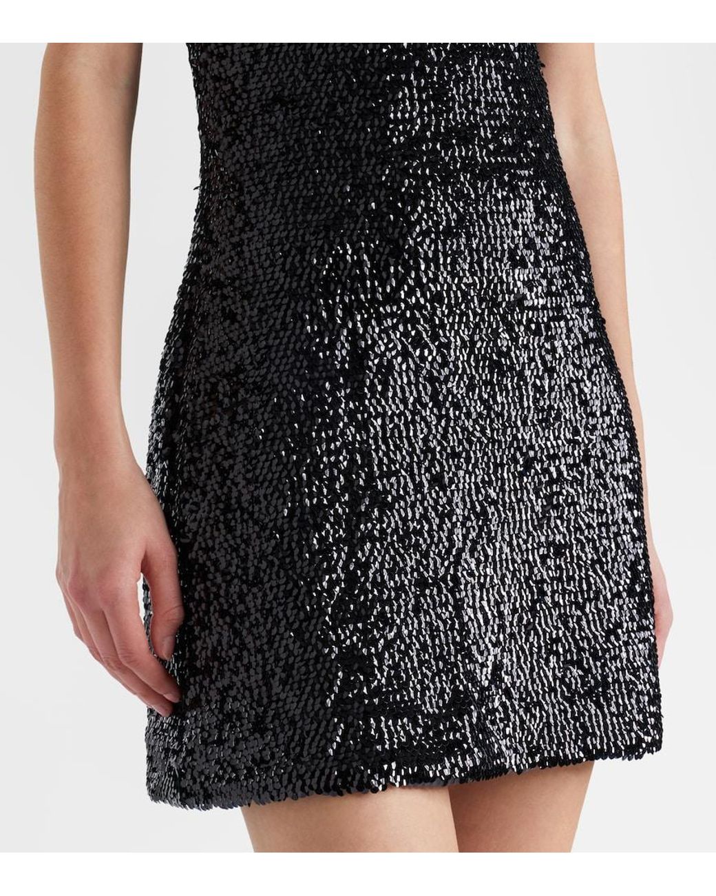 Jonathan Simkhai Black Isla Sequined Halterneck Minidress