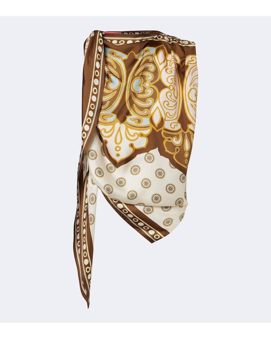 LaDoubleJ Metallic Full-On Printed Silk Twill Top