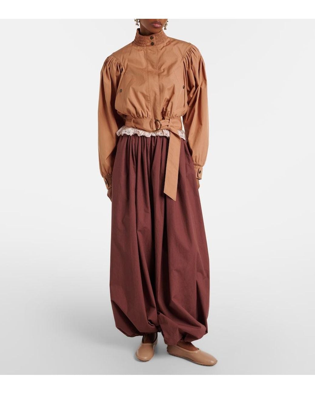 Tod's Brown Leather Ballet Flats
