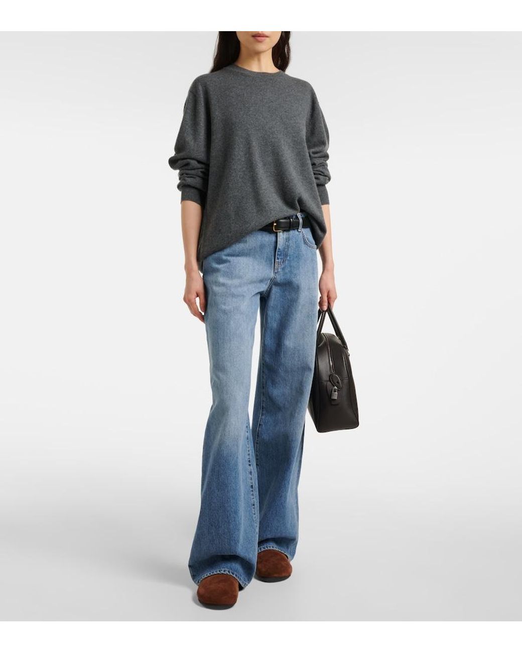 Extreme Cashmere Gray N°358 Mister Cashmere-Blend Sweater