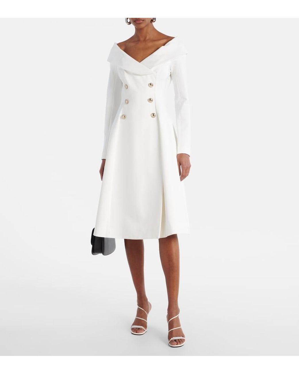 Dorothee Schumacher White Pleated Blazer Dress