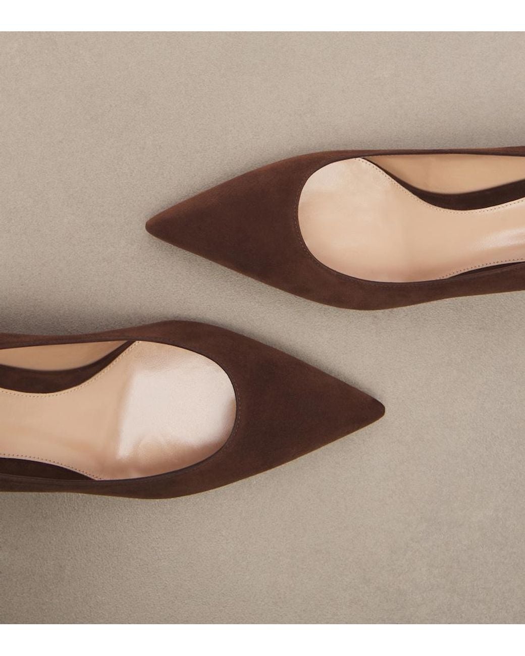 Gianvito Rossi Brown Aylin Suede Pumps