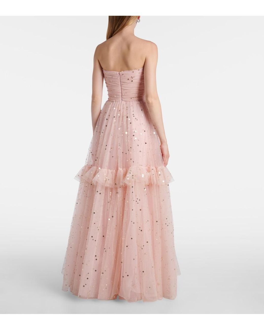 Jenny Packham Pink Sequined Gown