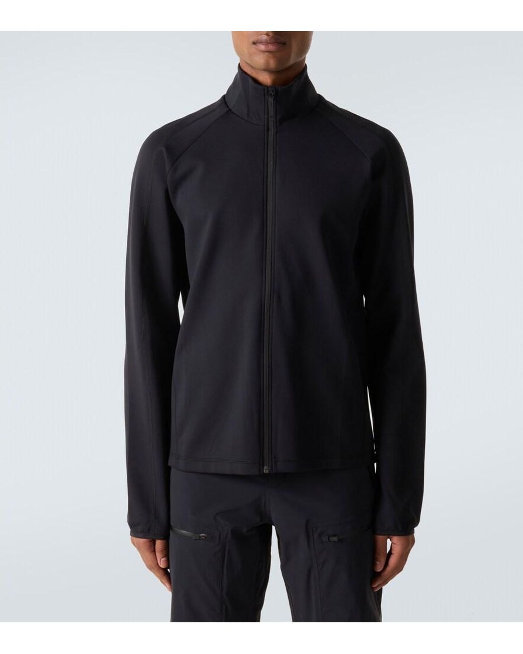 Aztech Mountain Blue Aztech Fleece Zip-Up Ski Top for men