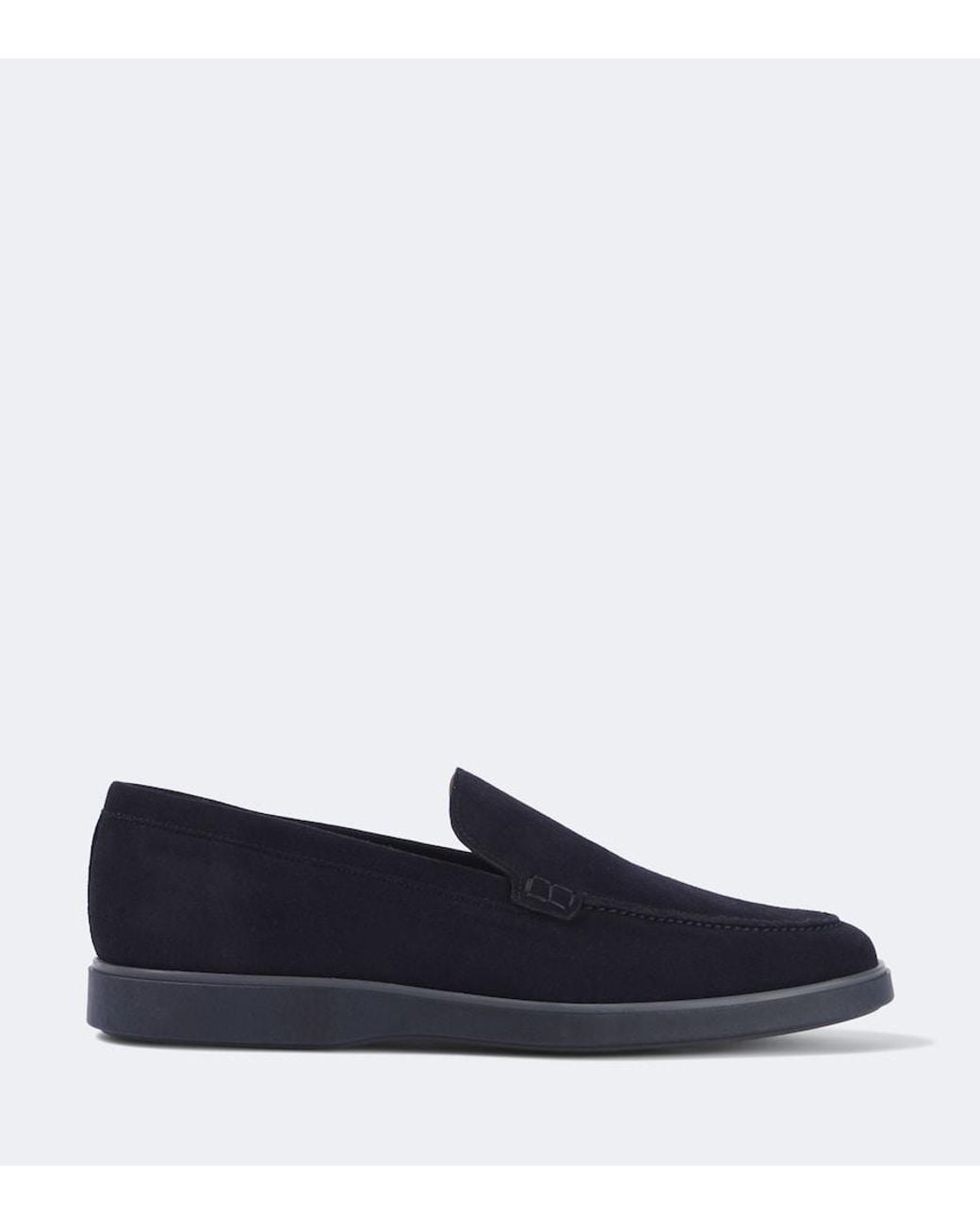 Magnanni Shoes Blue Coroa Suede Loafers for men
