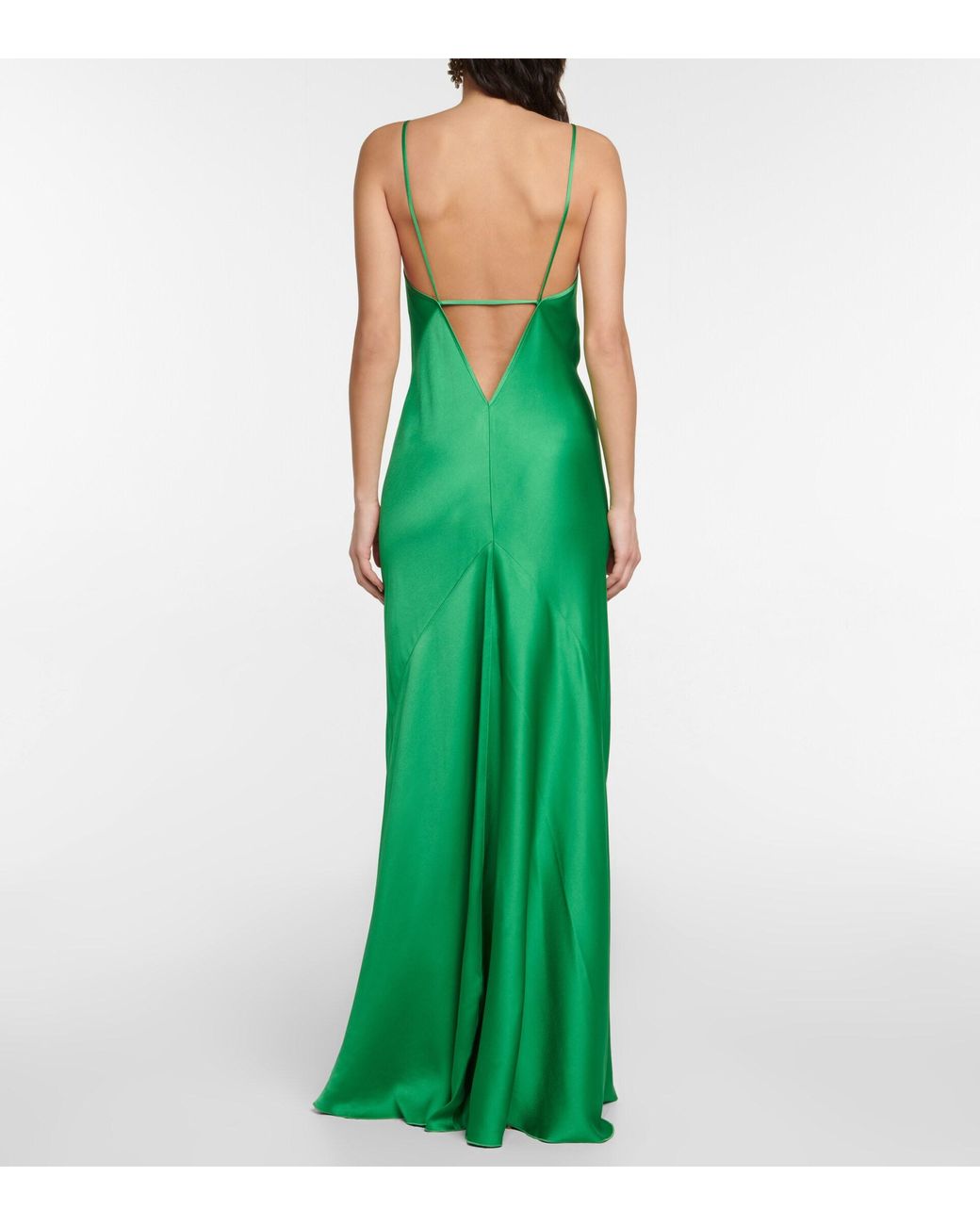 victoria beckham slip dress lace-detail Satin | Black flattering silhouette. Rose Gold Lurex Slip Dress