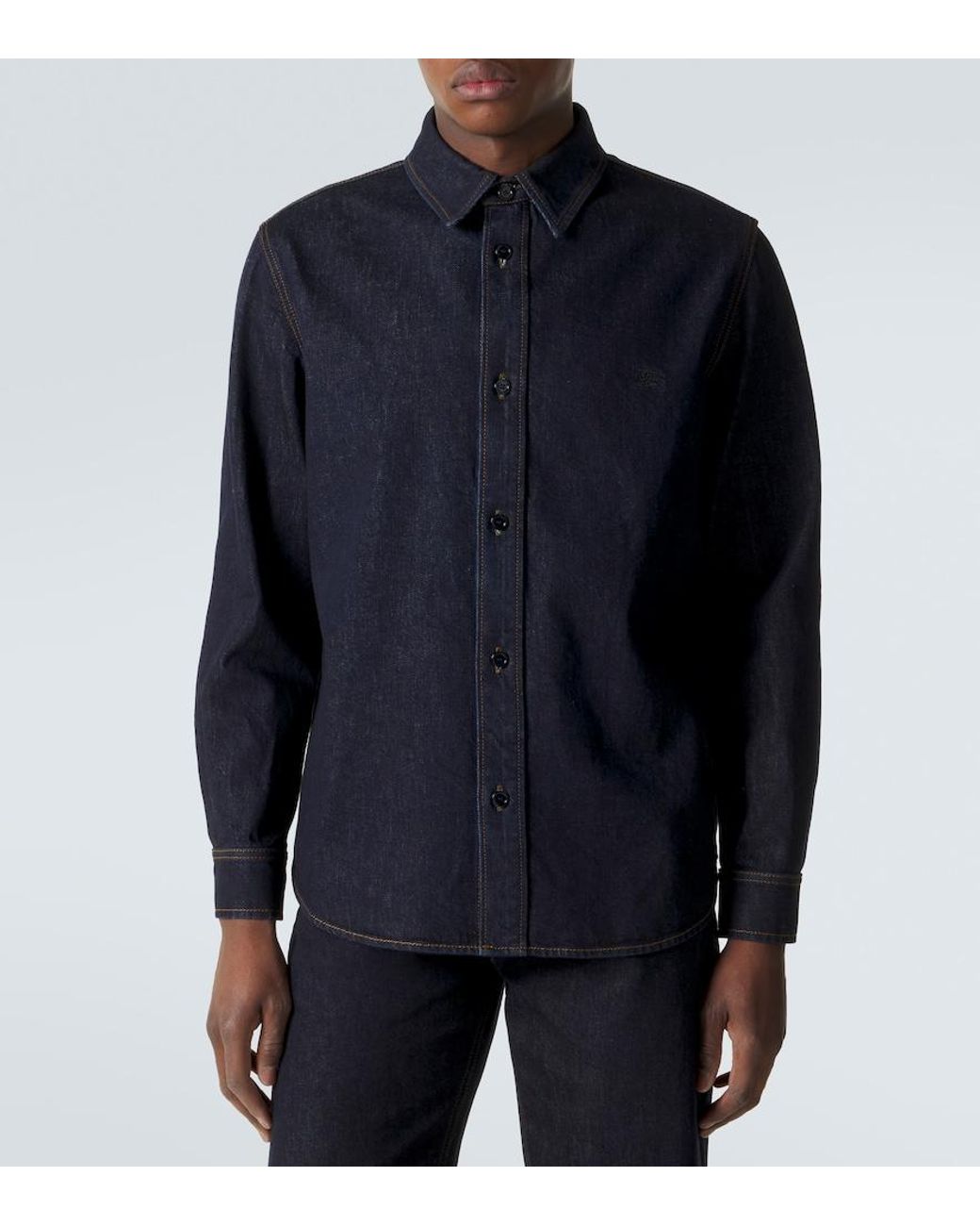 Burberry Blue Denim Shirt for men