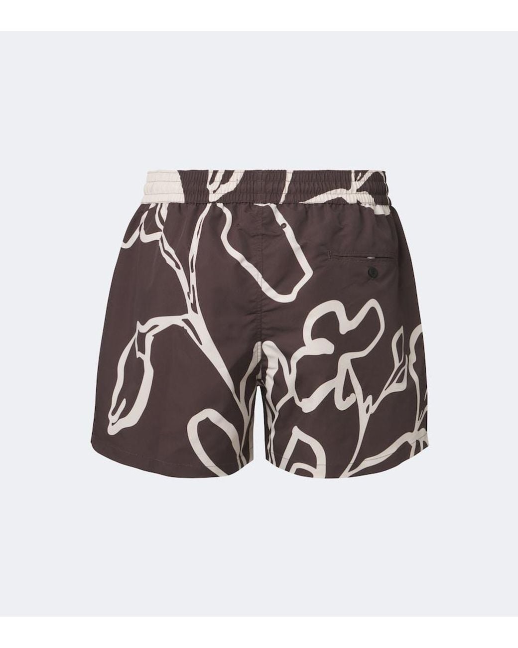 Frescobol Carioca Brown Rio Printed Swim Trunks for men