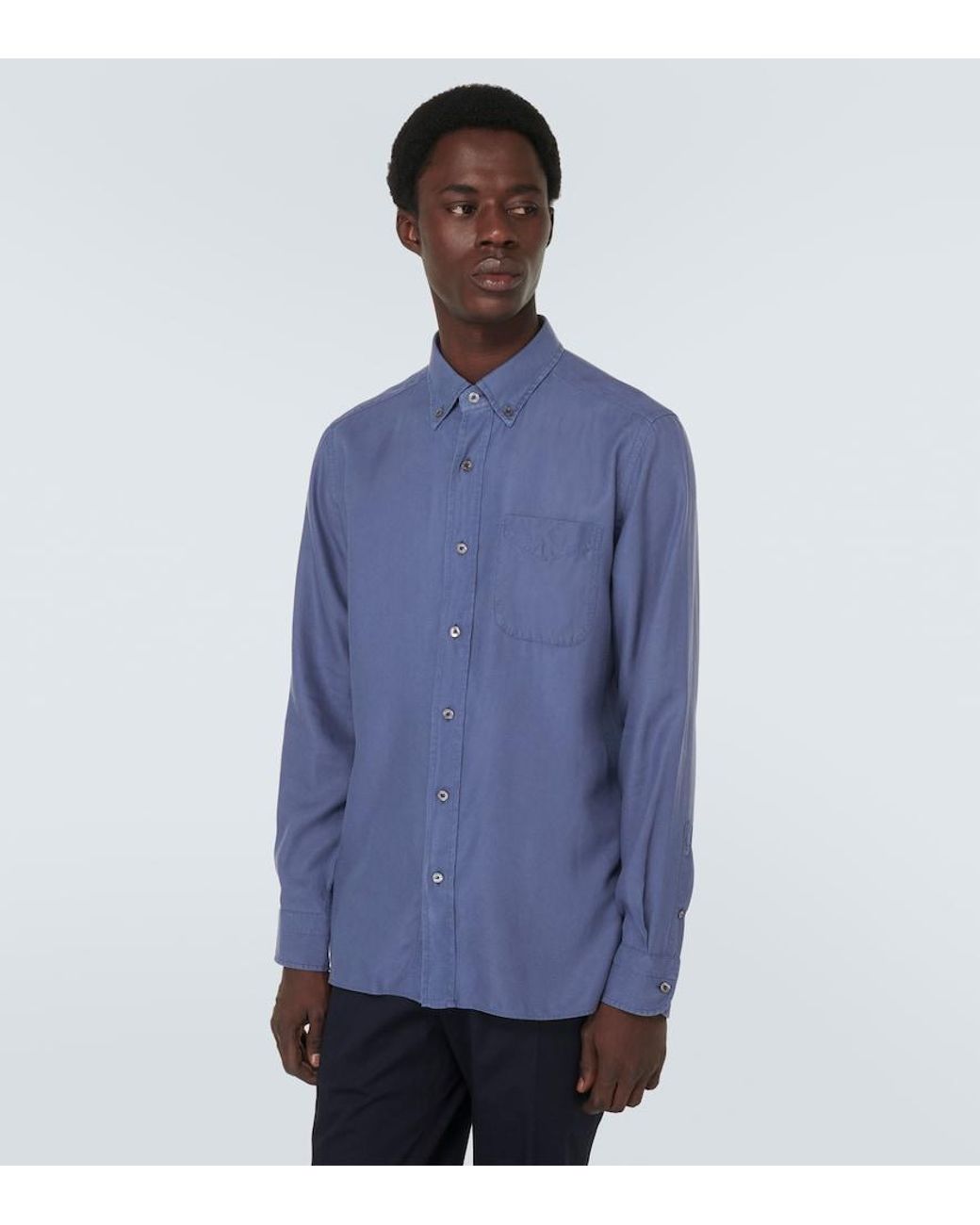 Tom Ford Blue Leisure Shirt for men