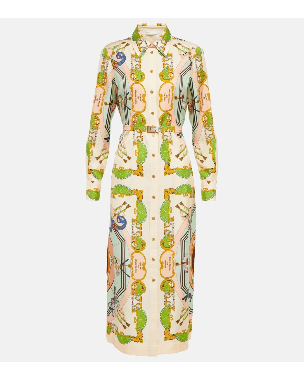 Tory burch printed cotton silk best sale dress