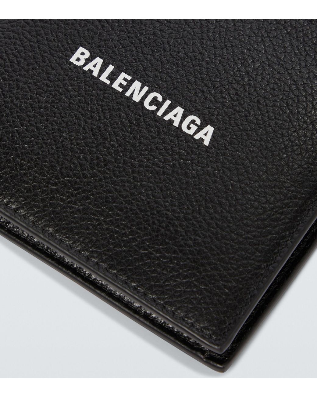Balenciaga Leather Cash Square Folded Coin Wallet in Black for Men | Lyst