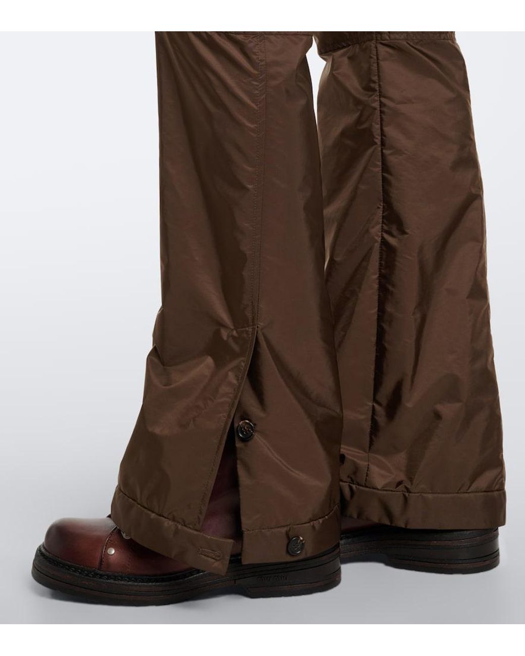 Miu Miu Brown Technical Flared Pants