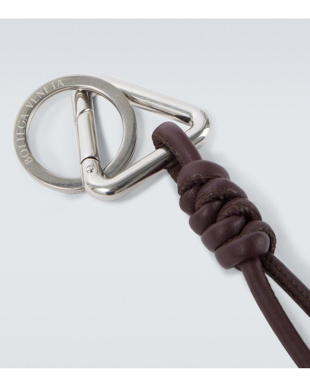 Porte-Cles En Cuir Bottega Veneta pour homme en coloris White