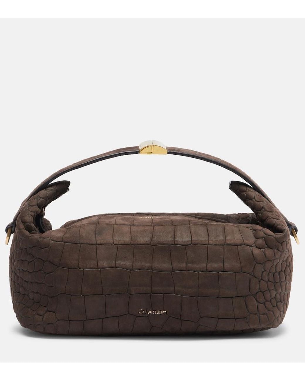 Calvin Klein Brown Andy Small Leather Shoulder Bag