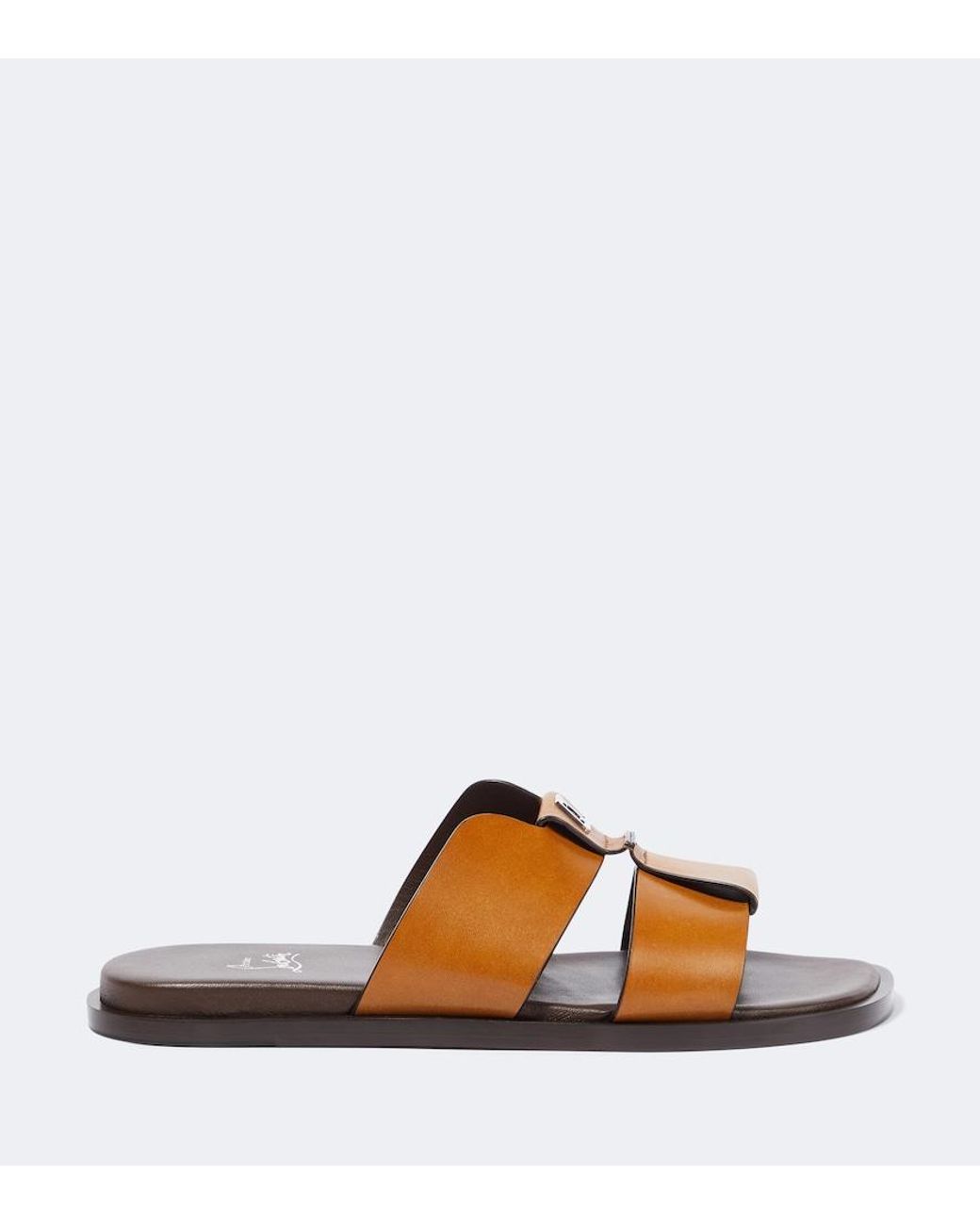 Christian Louboutin Brown Loubi Be Leather Sandals for men