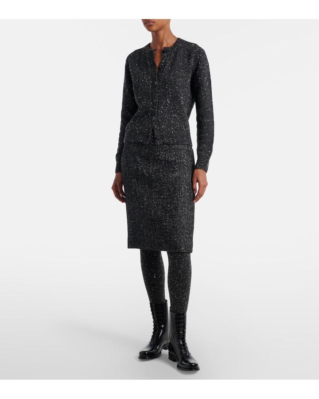 The Row Black Mumuka Cashmere-Blend Leggings
