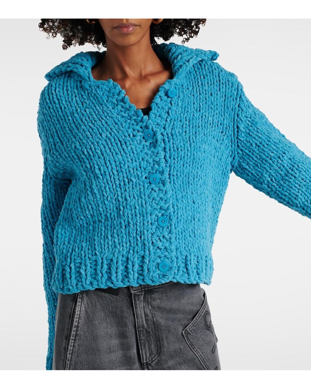 J.W. Anderson Blue Chenille Cardigan