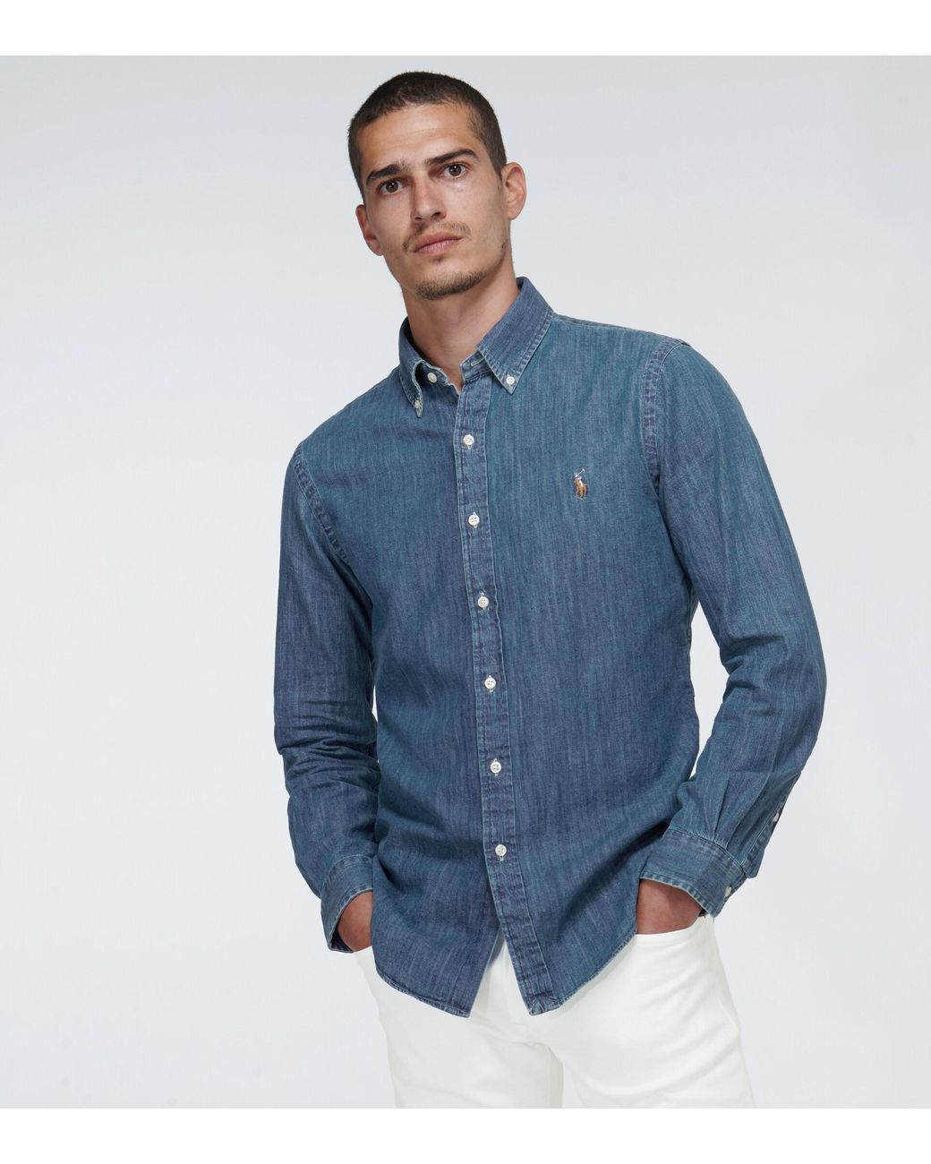 Polo Ralph Lauren Slim-fit Denim Shirt in Blue for Men | Lyst
