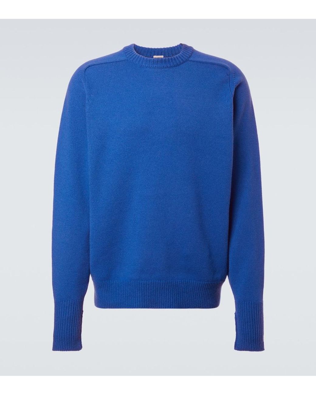 A.PRESSE Blue Wool Sweater for men