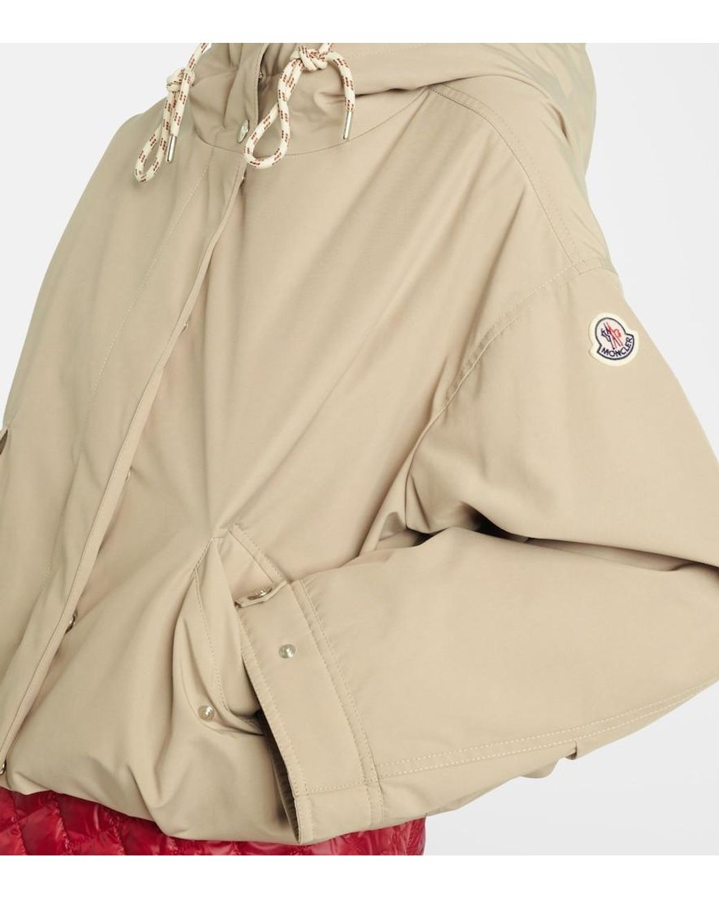 Moncler Natural Eucalyptus Cropped Down Jacket