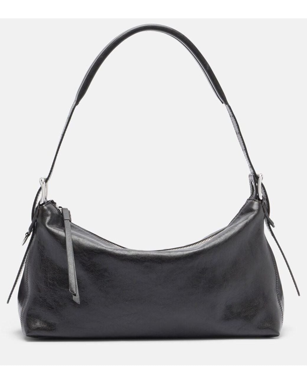 Lemaire Gray Belted Leather Shoulder Bag