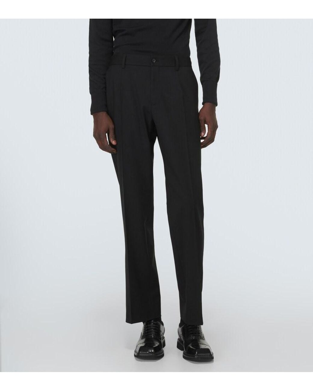 Dolce & Gabbana Anzughose Aus Einem Wollgemisch in Black für Herren