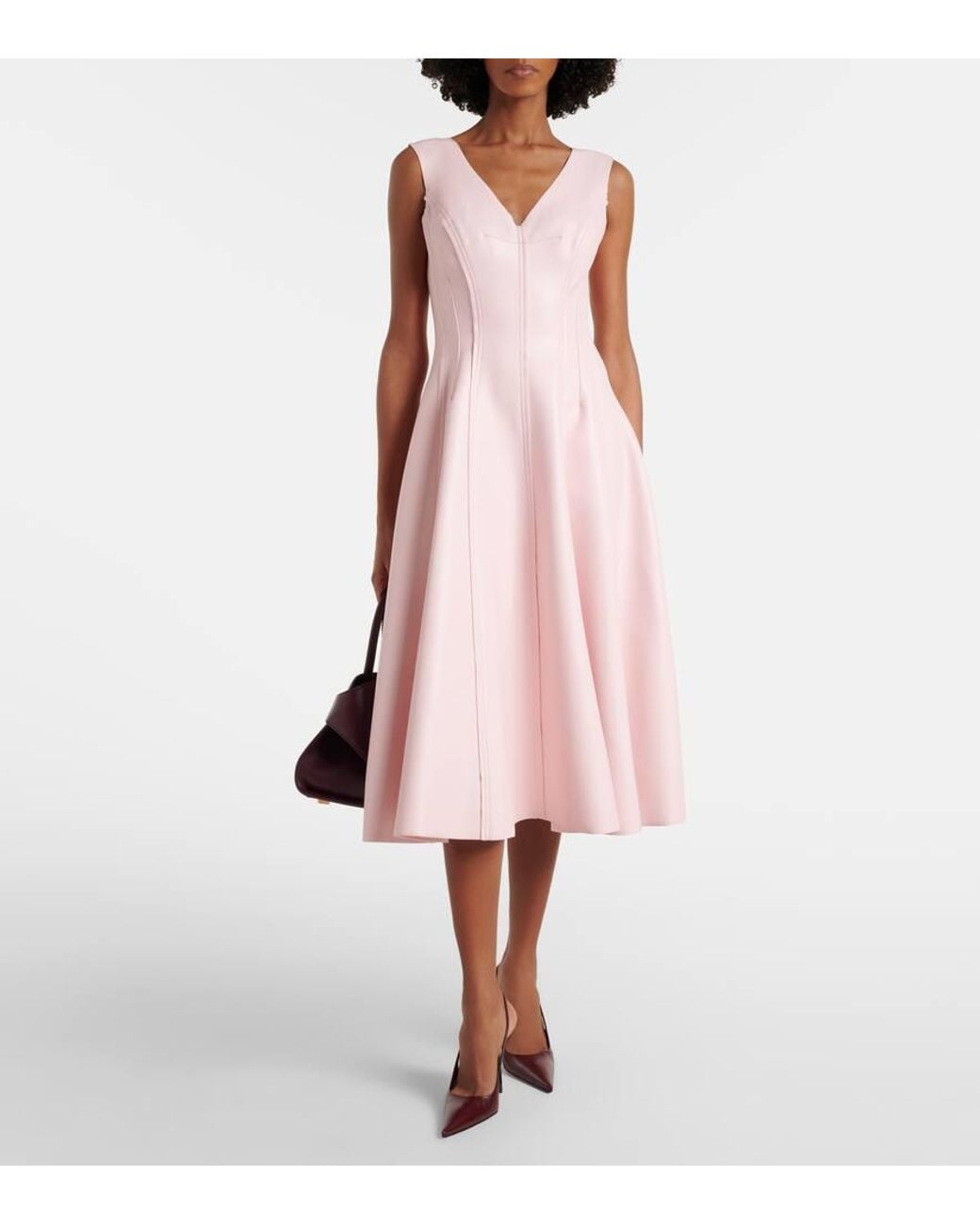 Abito Midi Grace di Norma Kamali in Pink