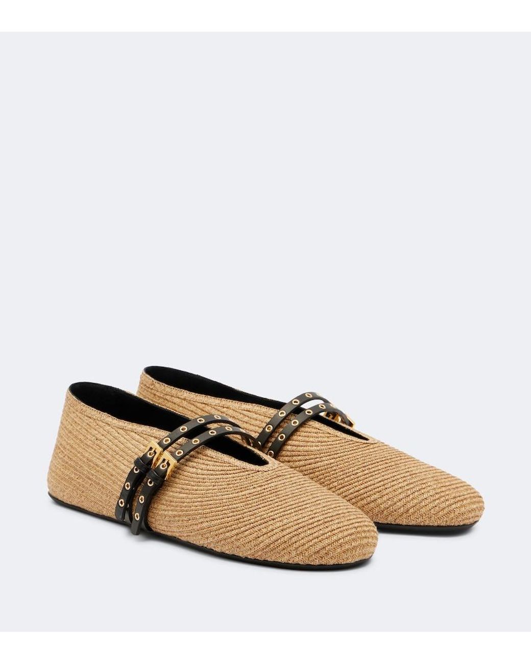 Alaïa Brown Ballerinas With Double Strap