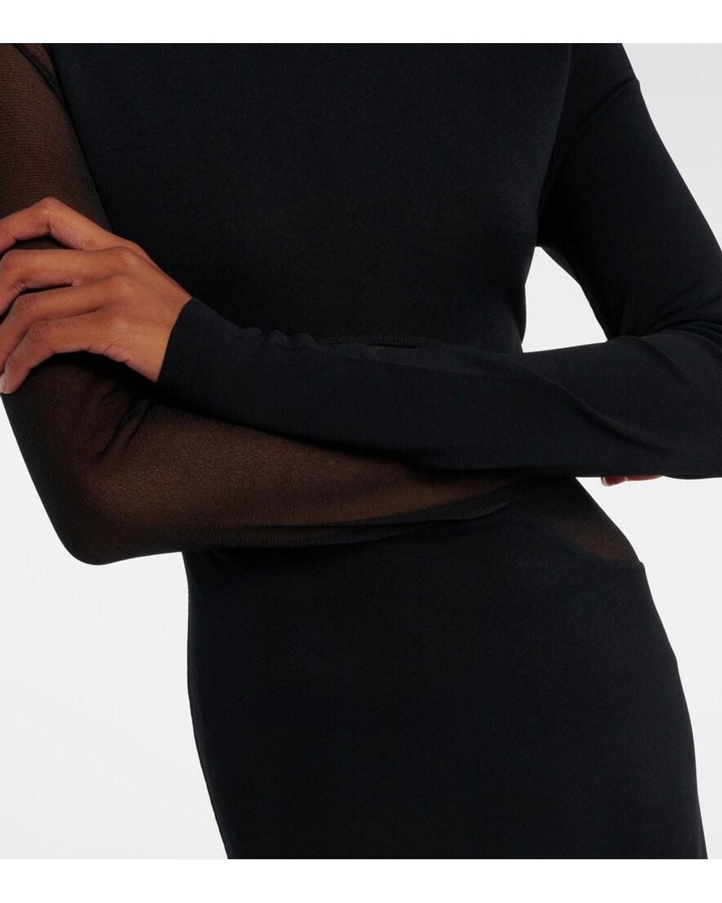 Maxi Dresses Alaïa de color Black