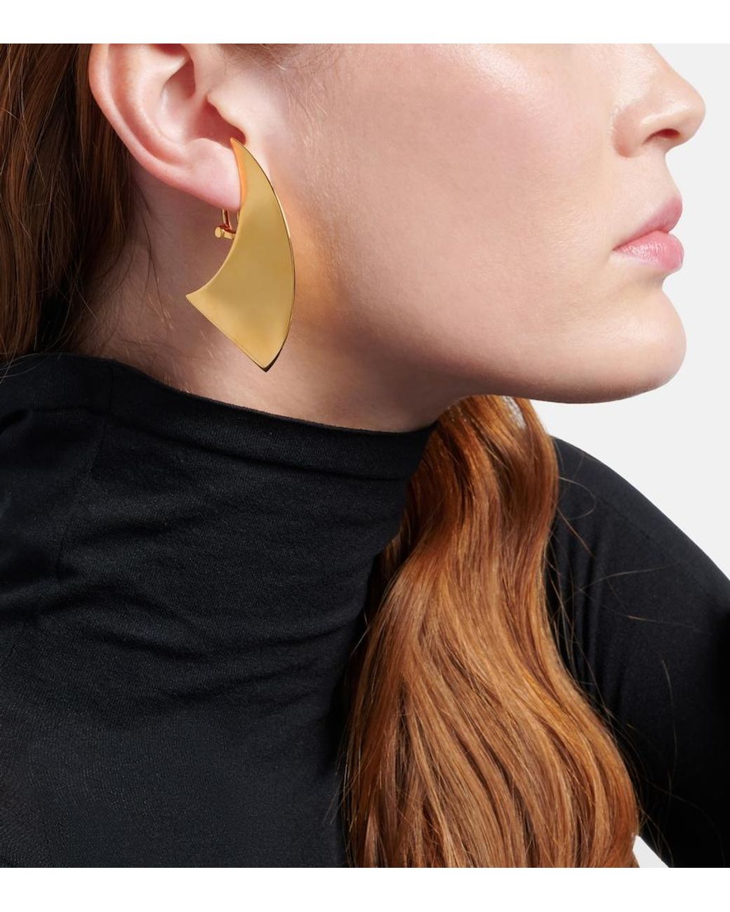 Alaïa White Clip-Ohrringe