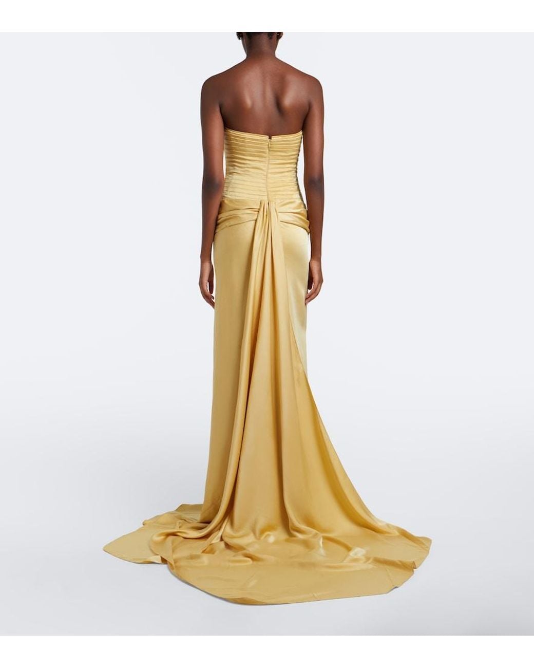 Marmar Halim Metallic Satin Corset Gown