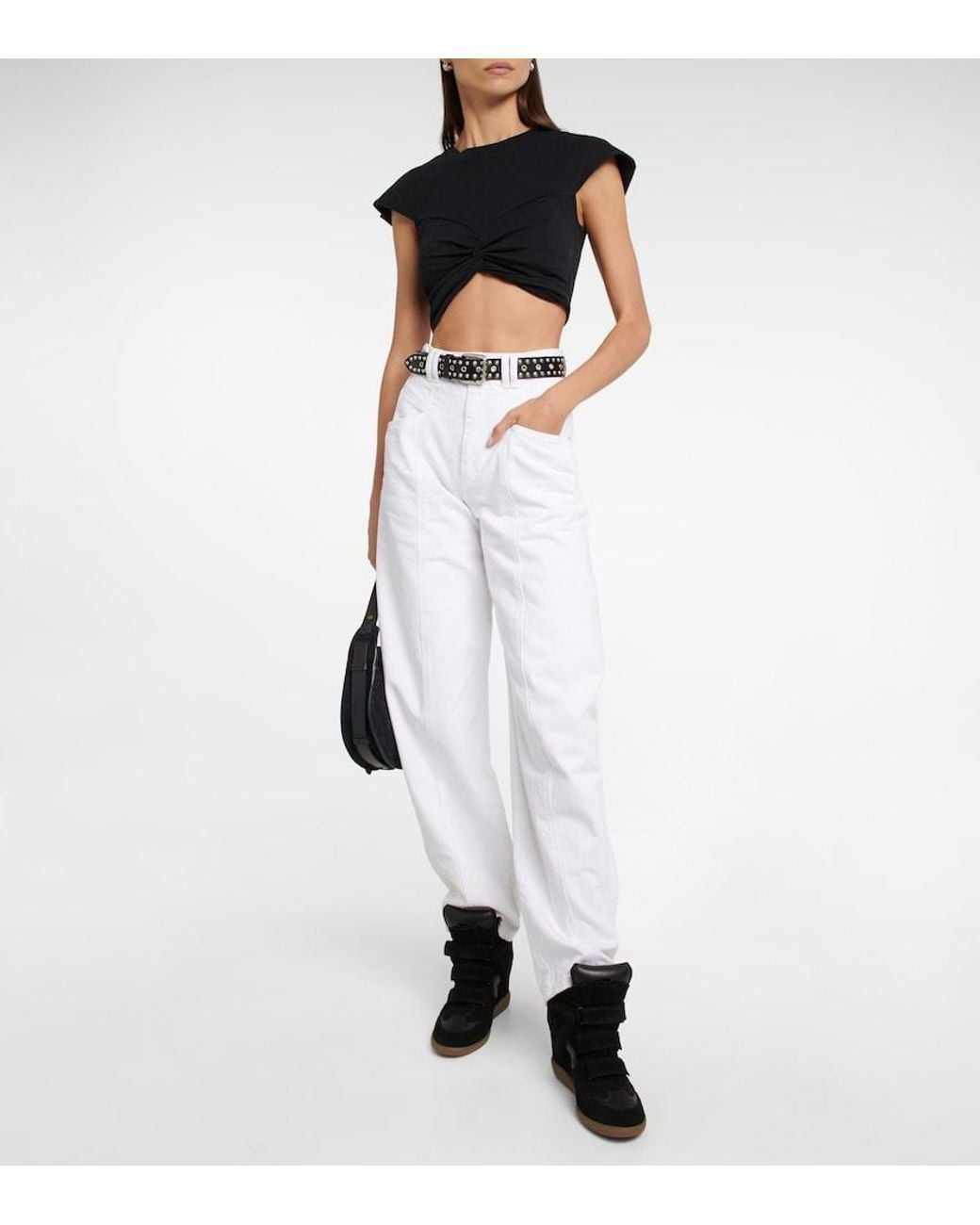 Isabel Marant Black Bekett Leather Sneakers