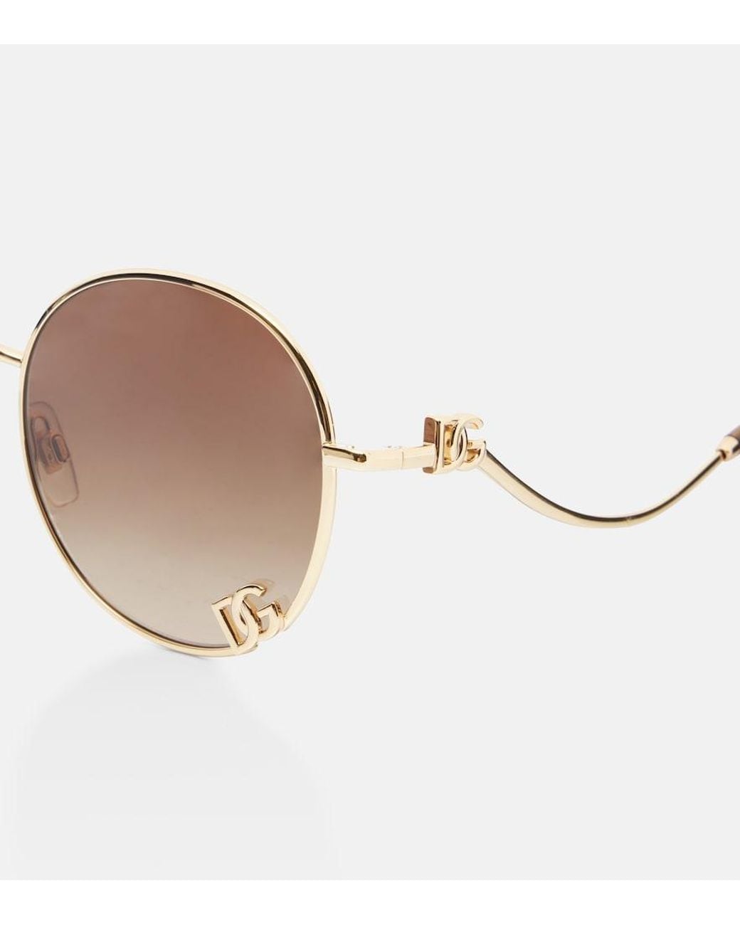 Dolce & Gabbana Brown Dg Filo Round Sunglasses