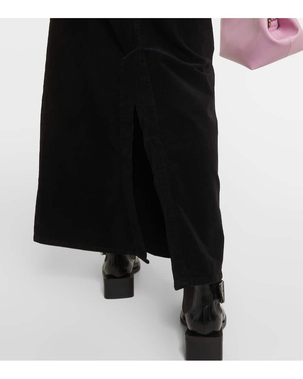 Jupe de colonne Corduroy Ganni en coloris Black