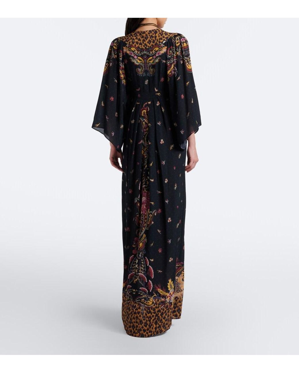 Etro Black Printed Maxi Dress