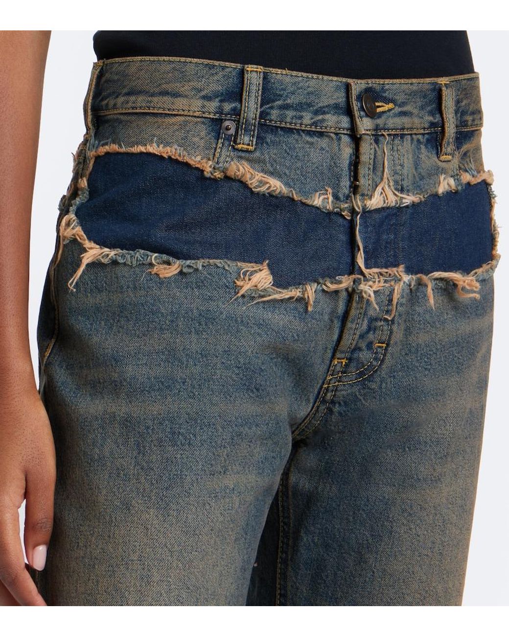 Maison Margiela Gray Distressed Denim Straight Jeans