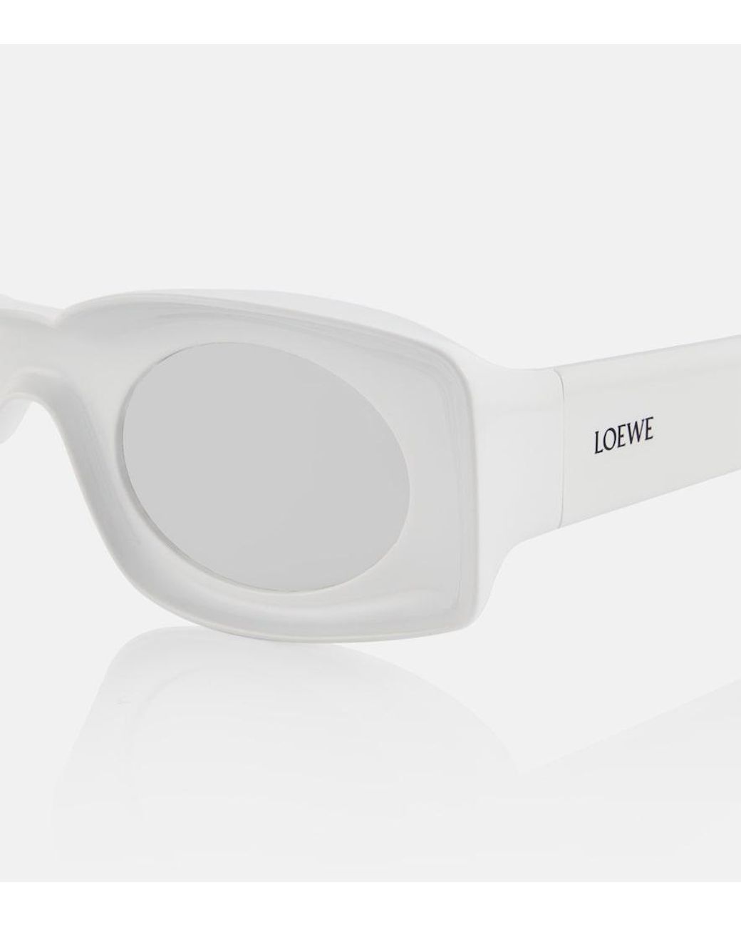 Loewe White Paula's Ibiza Rectangular Sunglasses